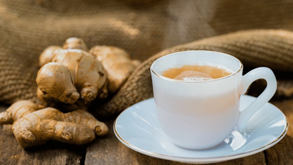 Dandelion root tea being prepared as part of a natural liver detox routine.