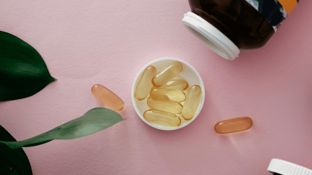 Natural supplement bottle with liver-support ingredients like milk thistle, dandelion, and turmeric