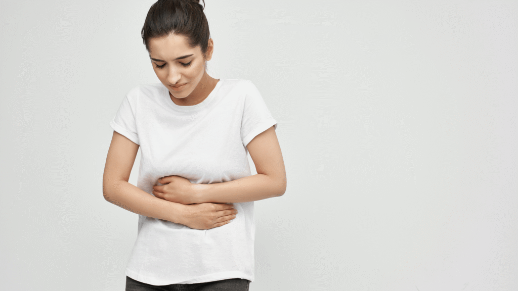 Subtle pain in upper abdomen from fatty liver